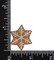 (Set of 3) 1" Gingerbread Snowflake, Christmas, Embroidered, Iron on Patch